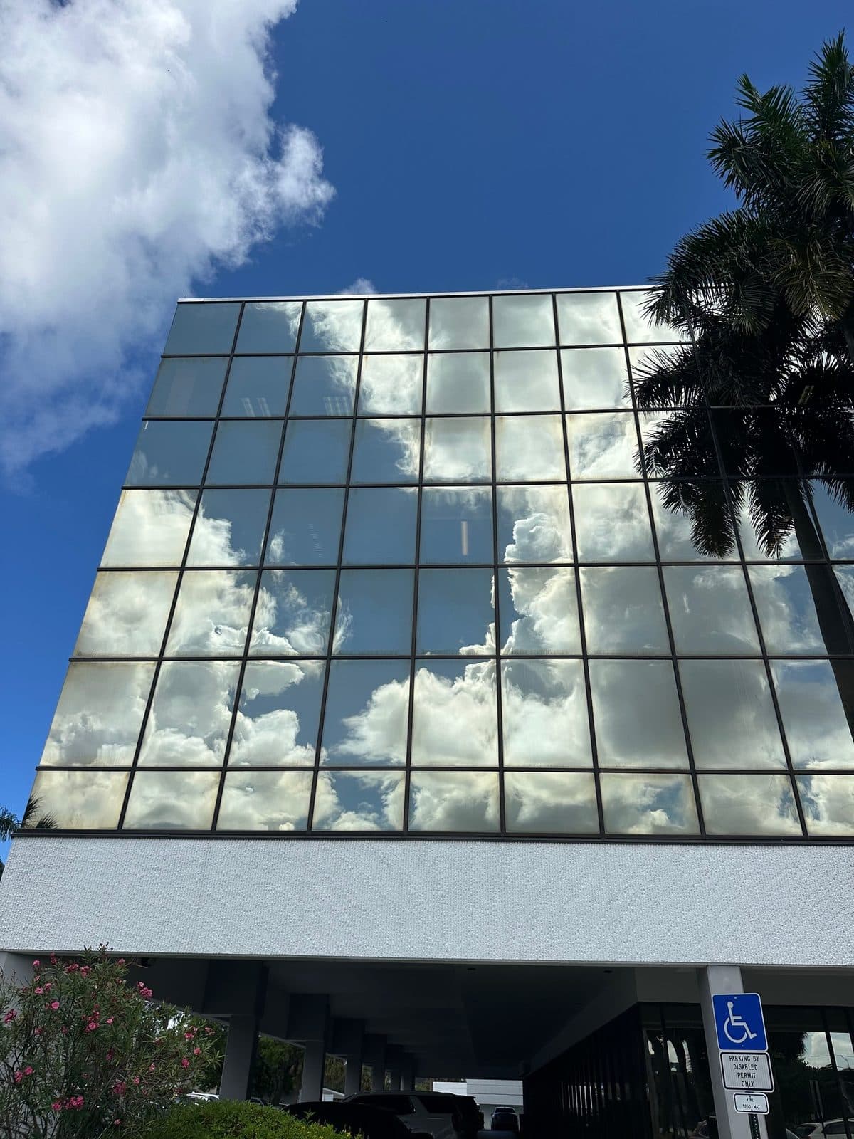 Mirrored-glass commercial windows cleaned spotless